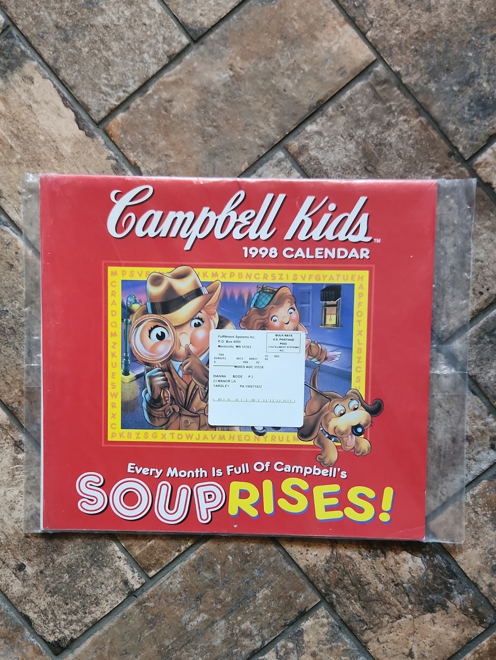 Campbell's Soup Cambell Kids 1998 Calendar With Paper Dolls
